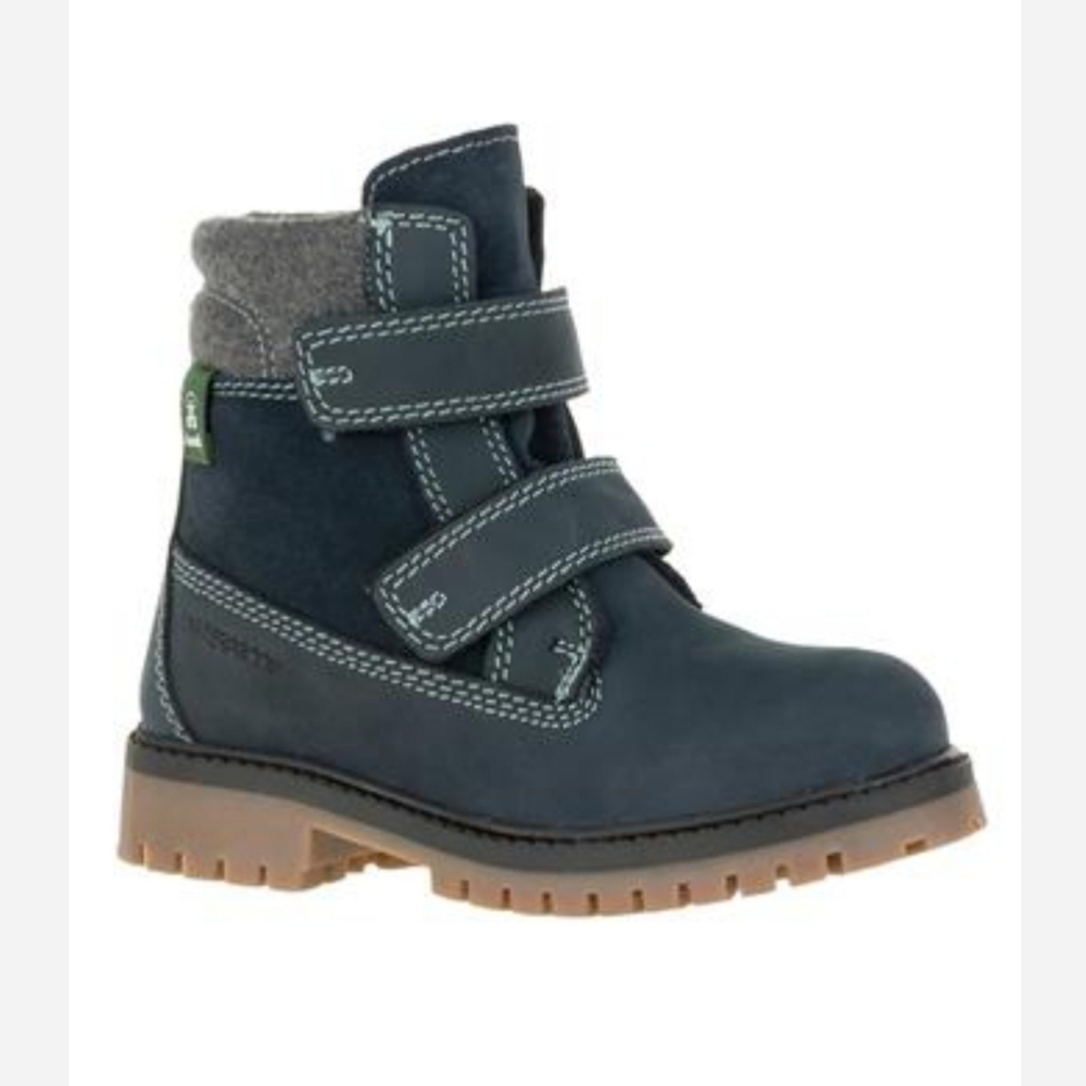 Kamik NEW Takodav Blue Leather Waterproof Boots Kids Boys Size 12 NWT